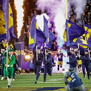 Notre Dame football entrance