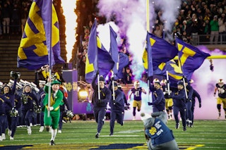 Notre Dame football entrance