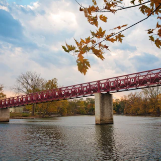 The bridge at Indiana University South Bend