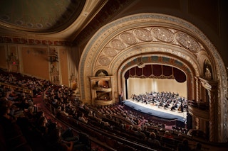 View of the stage in Morris Performing Arts Center