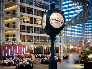 The main atrium at The Doubletree by Hilton