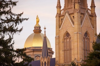 The Notre Dame Golden Dome and Basilica