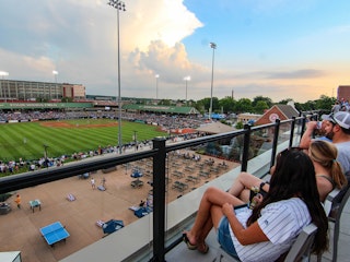 Fans enjoy a South Bend Cubs baseball game at Four Winds Field