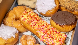A box of donuts from Jacks Donuts