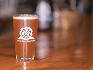 A cold beer from South Bend Brew Werks