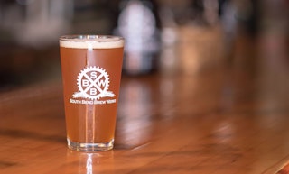 A cold beer from South Bend Brew Werks