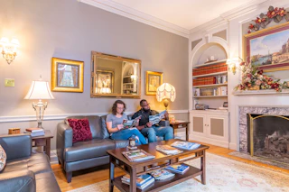 A couple enjoying quality time together at The Oliver Inn Bed and Breakfast